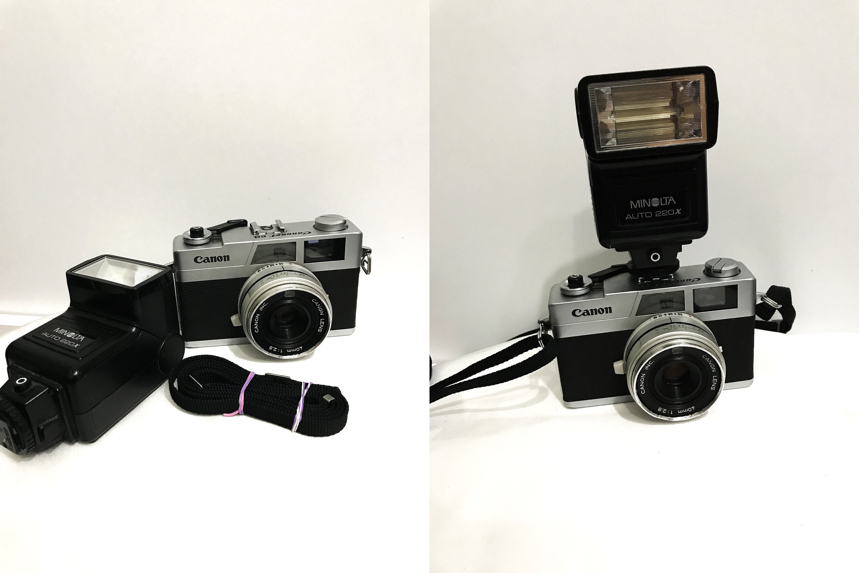Vintage Canon Canonet 28 35mm Rangefinder Film Camera With Minolta