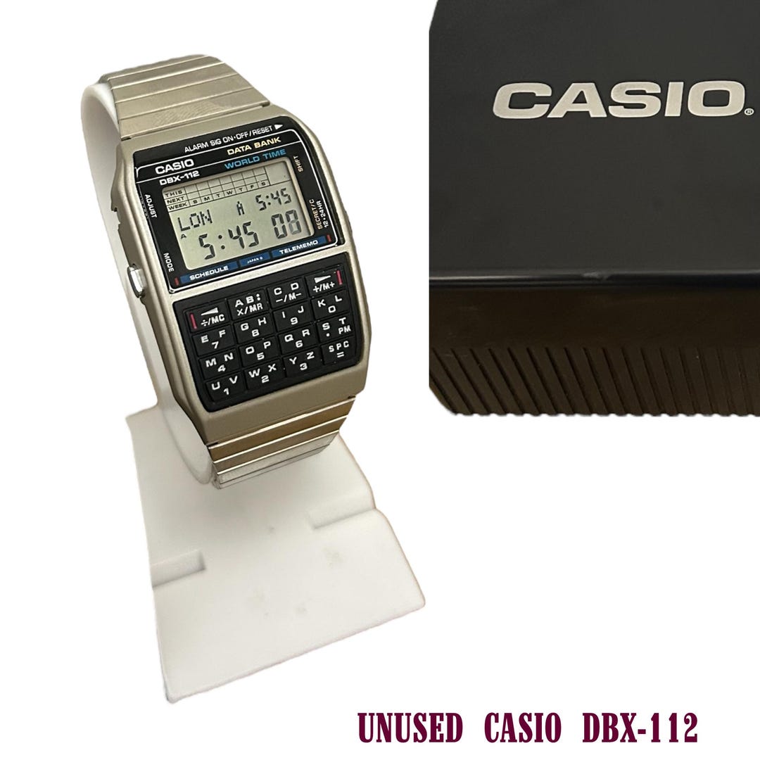 UNUSED Collectible Casio Watch Data Bank DBX-112 Retro Watch /very
