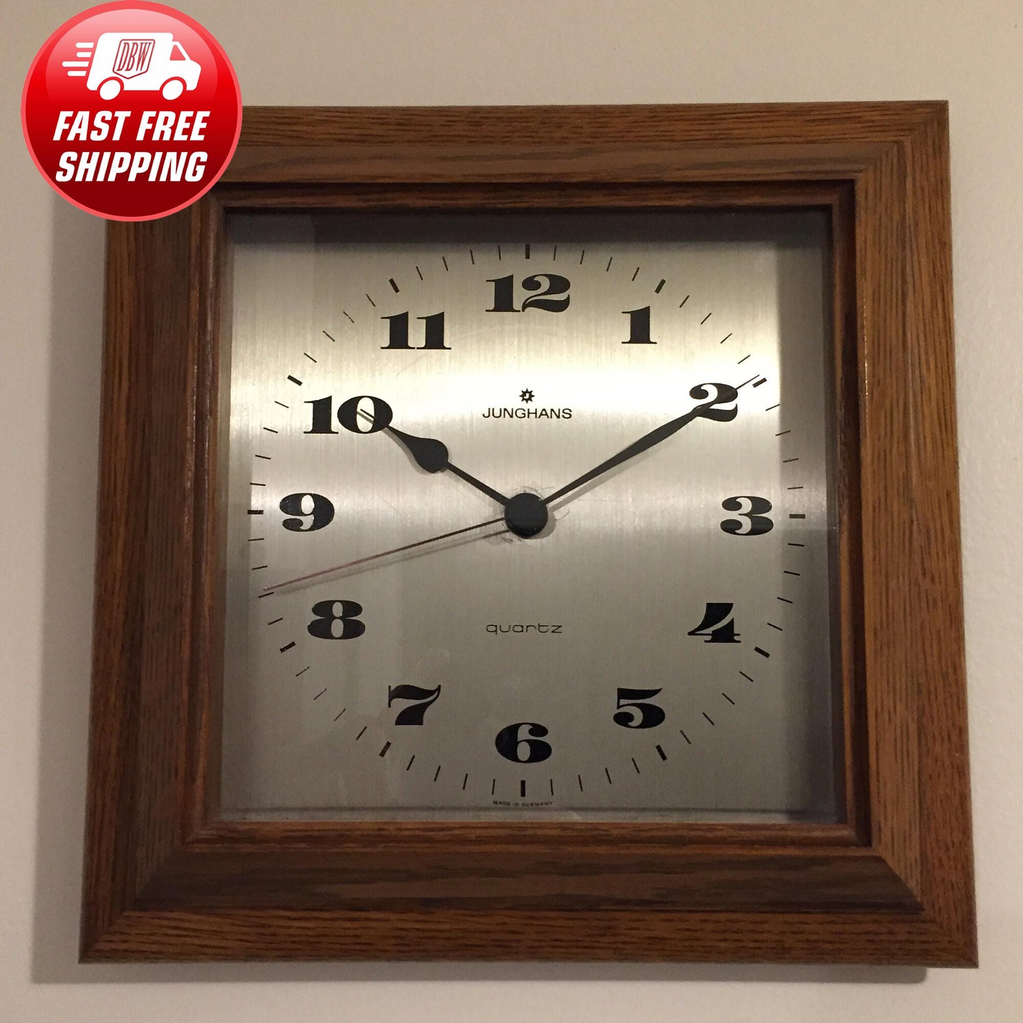 RARE Junghans Art Deco Vintage Quartz Wall Clock - W756/ Works
