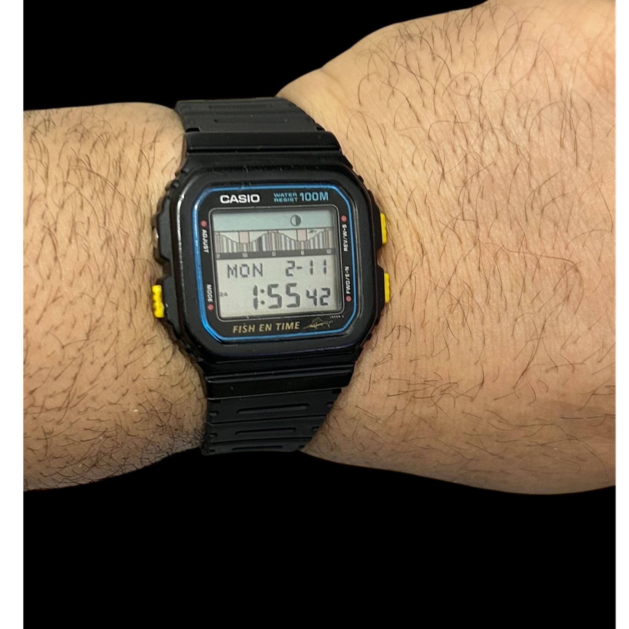 Very RARE Casio FT-100W Fish İn Time Digital Watch Marlin 844