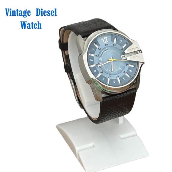 Men Diesel Dz-1399 Watch Classic Vintage Style / Genuine Leather