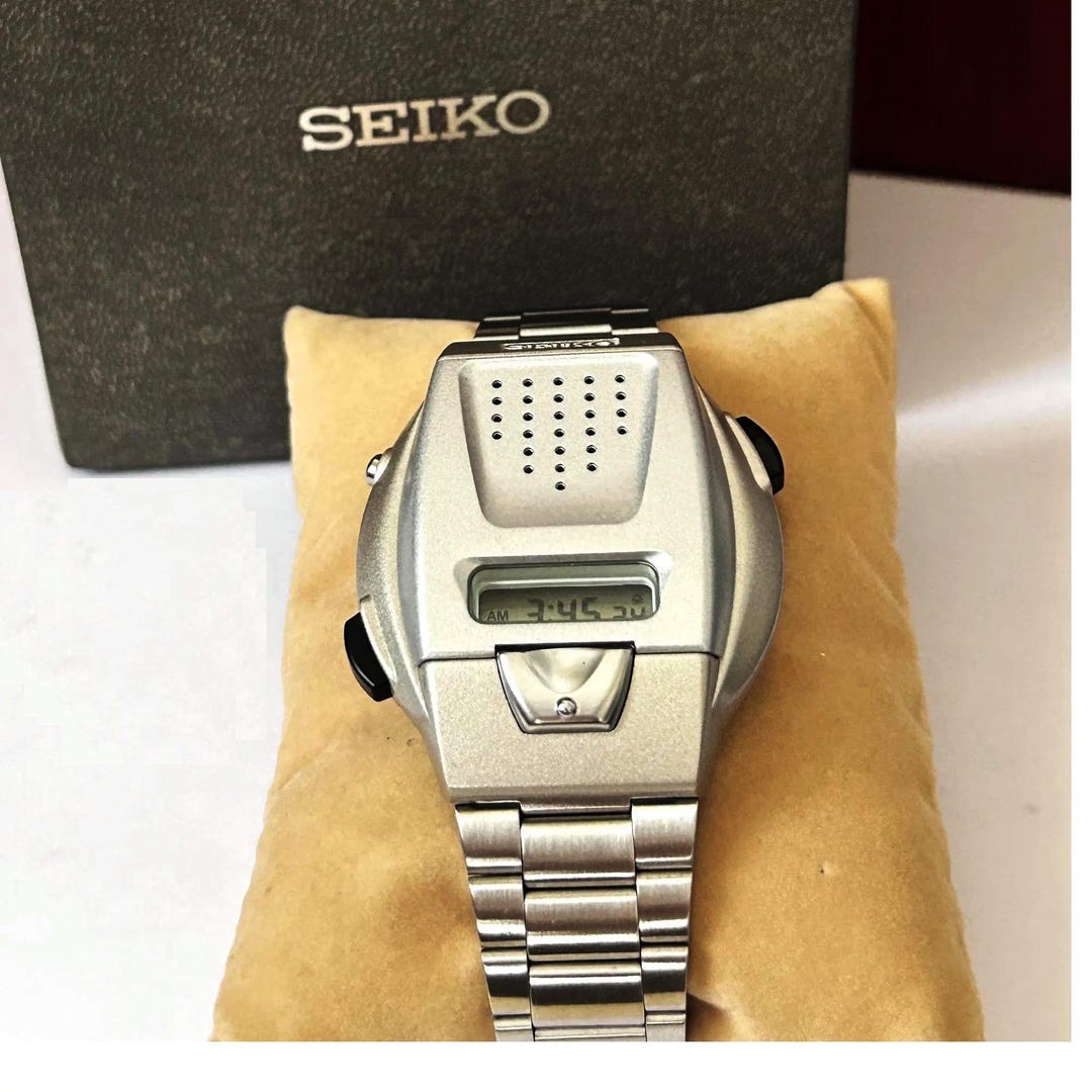 メンズSEIKO A860-4001TALKING WATCH Vintage UNUSED Collectible Seiko Talking Men's A860-4001 Rare
