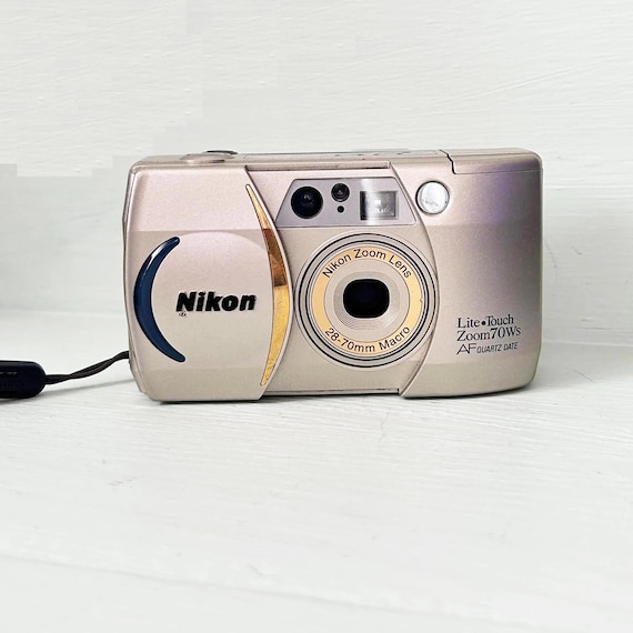 Vintage Nikon Lite Touch Zoom 70ws/ Handmade Leather Case/nikon