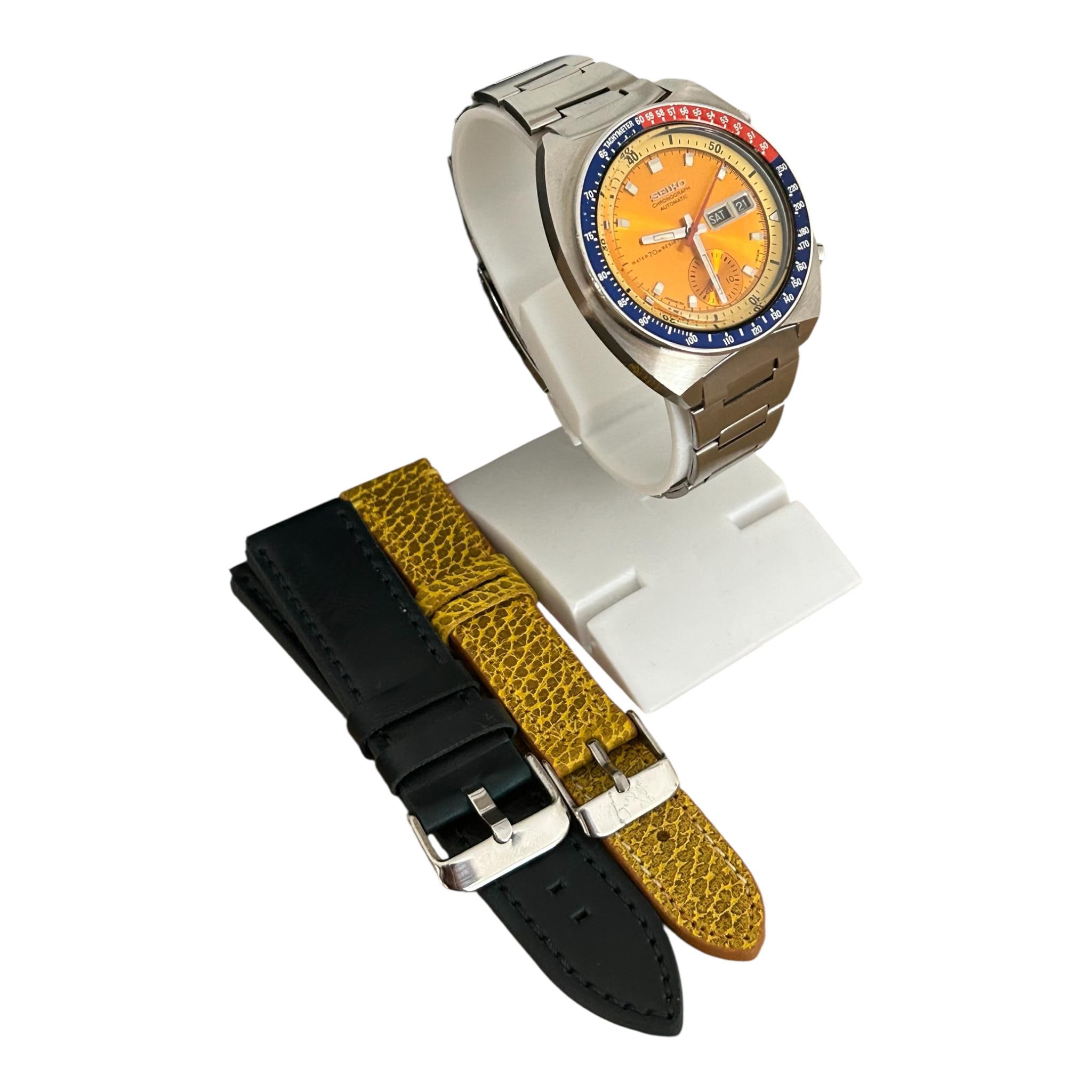 Seiko 6139-6002 Pogue Automatic Vintage Chronograph Pepsi Bezel