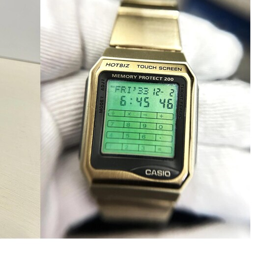 【希少】CASIO DATA BANK HOTBIZ VDB-3100 Casio HOTBIZ Touch Screen Quartz Vdb-3100 Vintage Men's