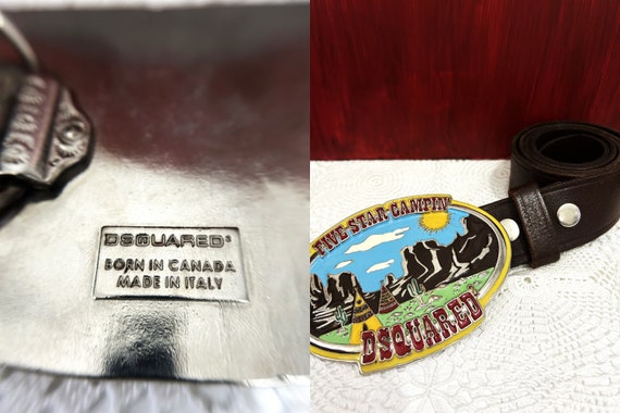 Dsquared2 Five Star Campin' Buckle Belt Original Very Rare Dsquared2 Five Star Campin' Buckle Belt Original Very Rare