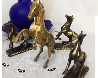 インドのブロンズ寺院のおもちゃ、室内装飾、馬の置物、アンティーク