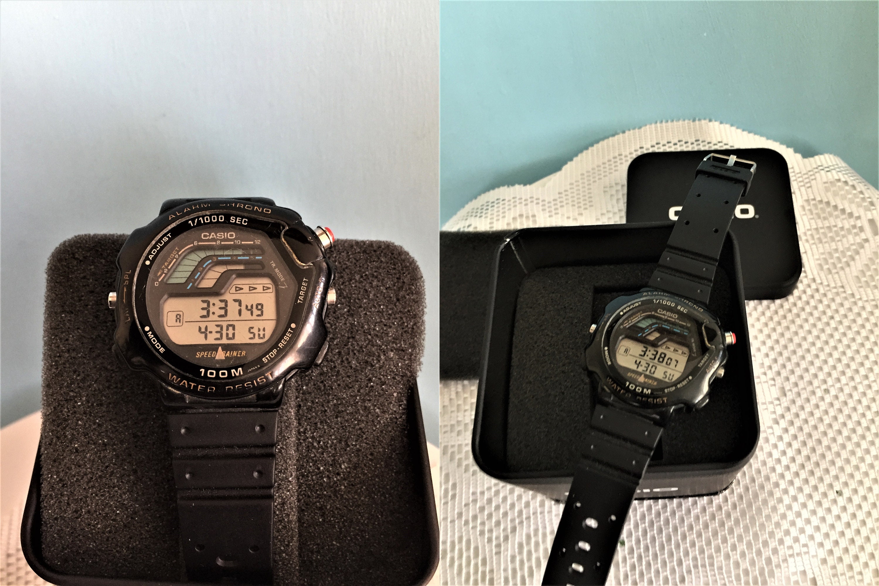 Rare Casio Str-1000/prima Serie Speed Trainer Watch Rare Casio Str-1000/prima Serie Speed Trainer Watch