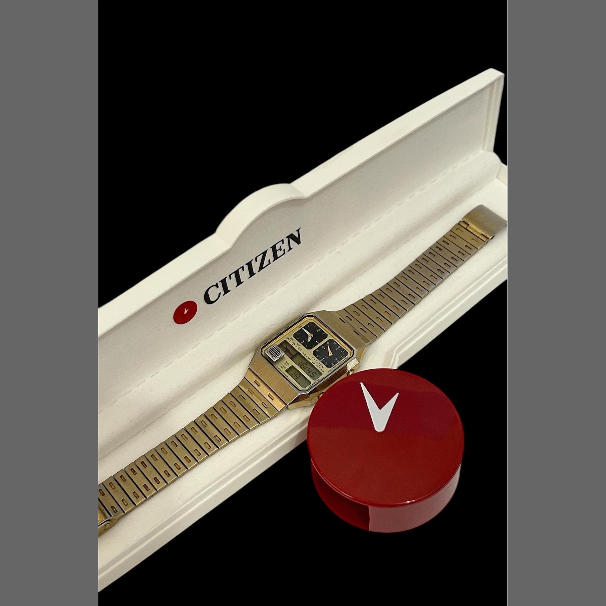 CITIZEN ANA-DIGI TEMP ゴールド腕時計 Vintage CITIZEN Ana-digi Temp Gold Color 8980-084900 Y Wrist