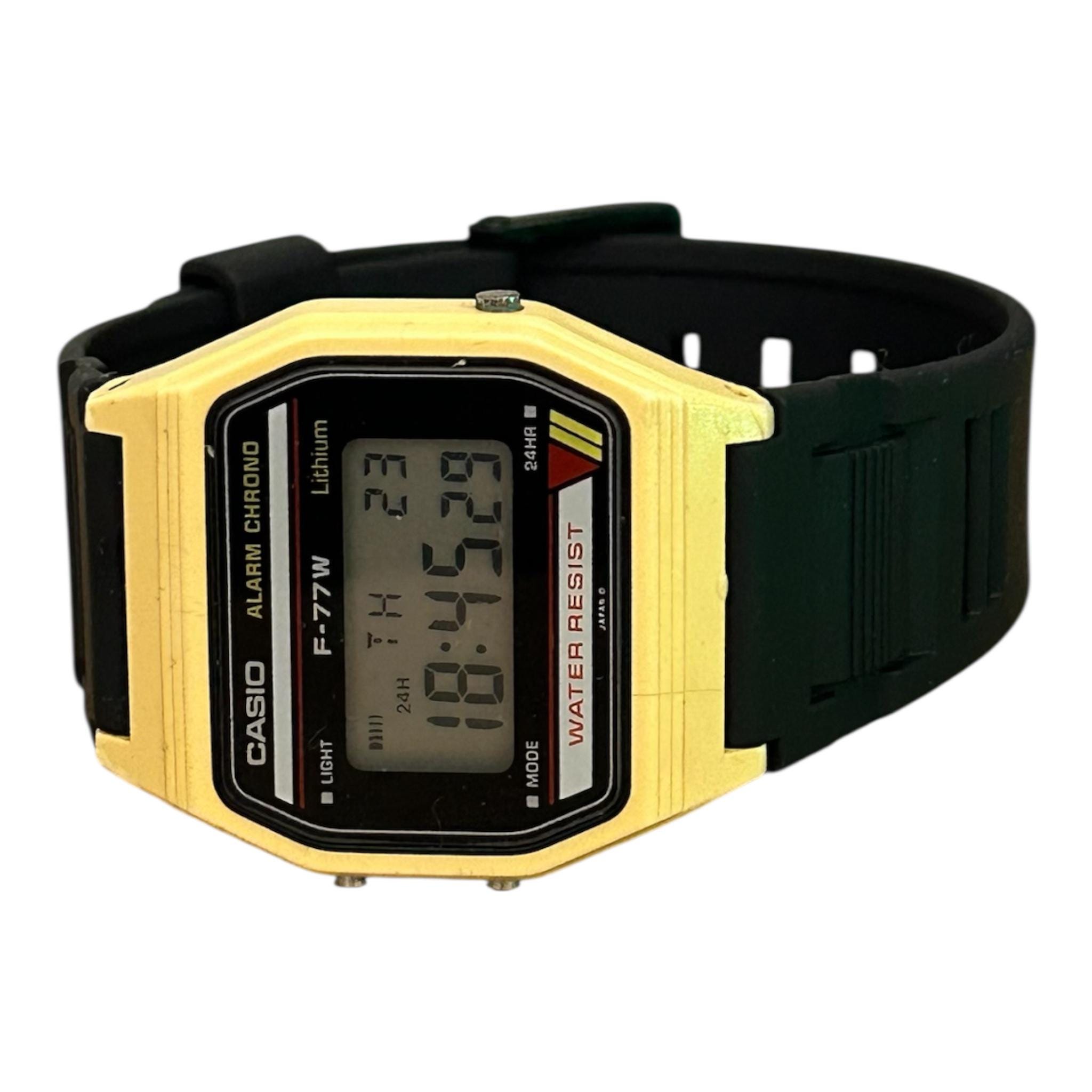 RARE COLOR Casio Quartz F-77W Digital Vintage Men's Watch 1980s