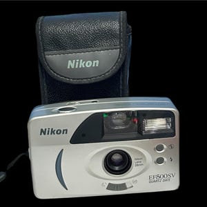 Vintage Nikon EF 500 SV Compact Camera Vintage/ Nikon Lens / Workin good. good condition/ Analog Camera/ Nostalgic pictures