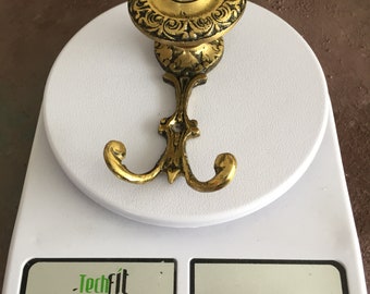 Gancio Da Parete In Ottone Vittoriano Per Cappello, Cappotto - Foto 12