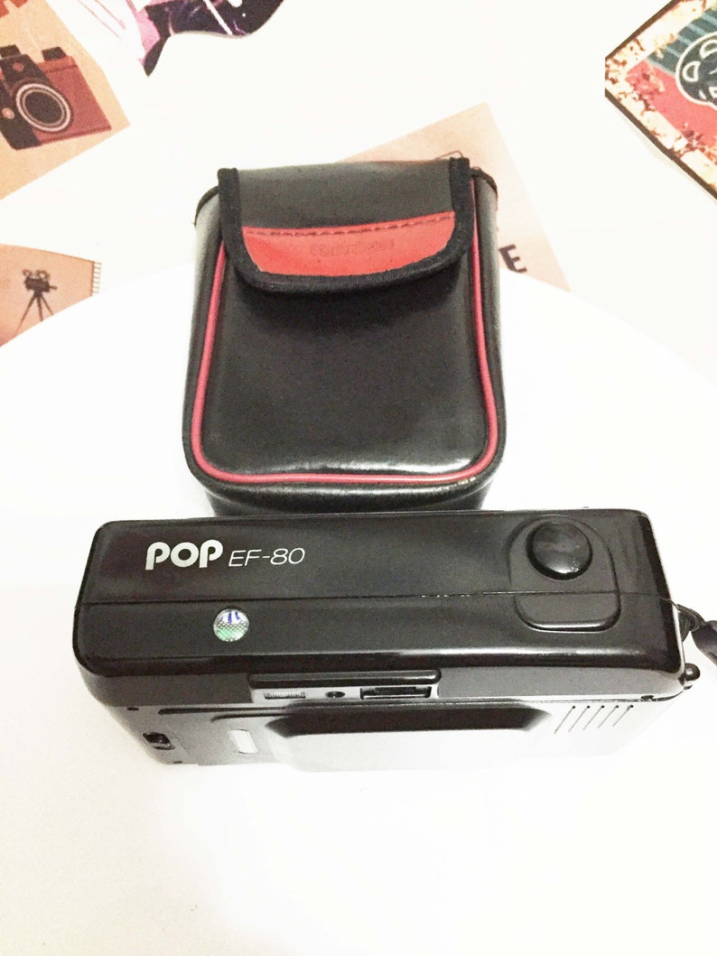 Konica POP EF-80 Vintage Black/ AF Compact Camera 34mm Lens/ 35mm Point and Shoot Film Camera/ great condition/ Konica Pop. Point Camera. image 6