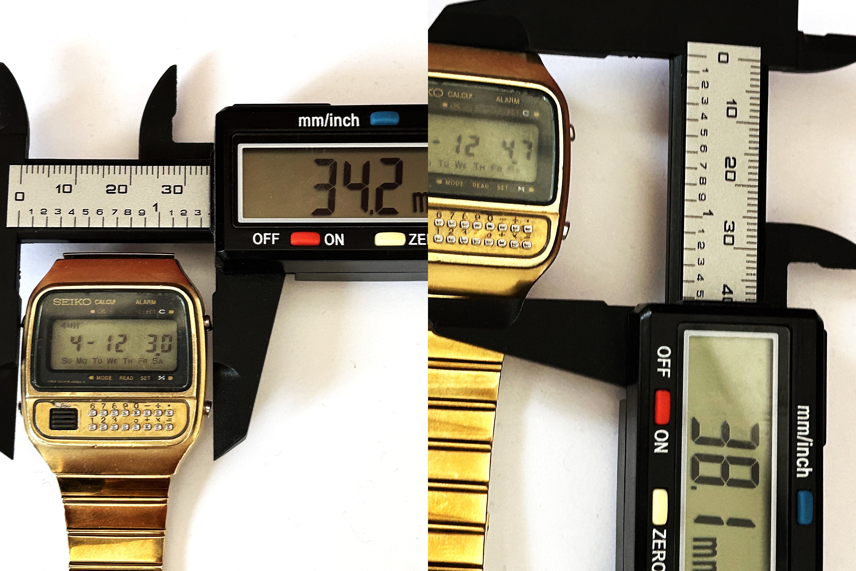 RARE Gold Color Seiko C359-5000 Calculator Chrono-alarm RARE Gold Color Seiko C359-5000 Calculator Chrono-alarm