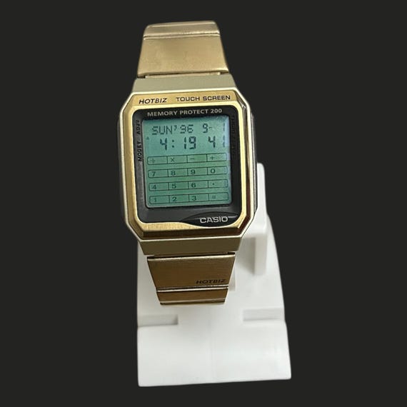 Vintage RARE Casio HOTBIZ VDB-3000 Touch Screen Memory RAre gold