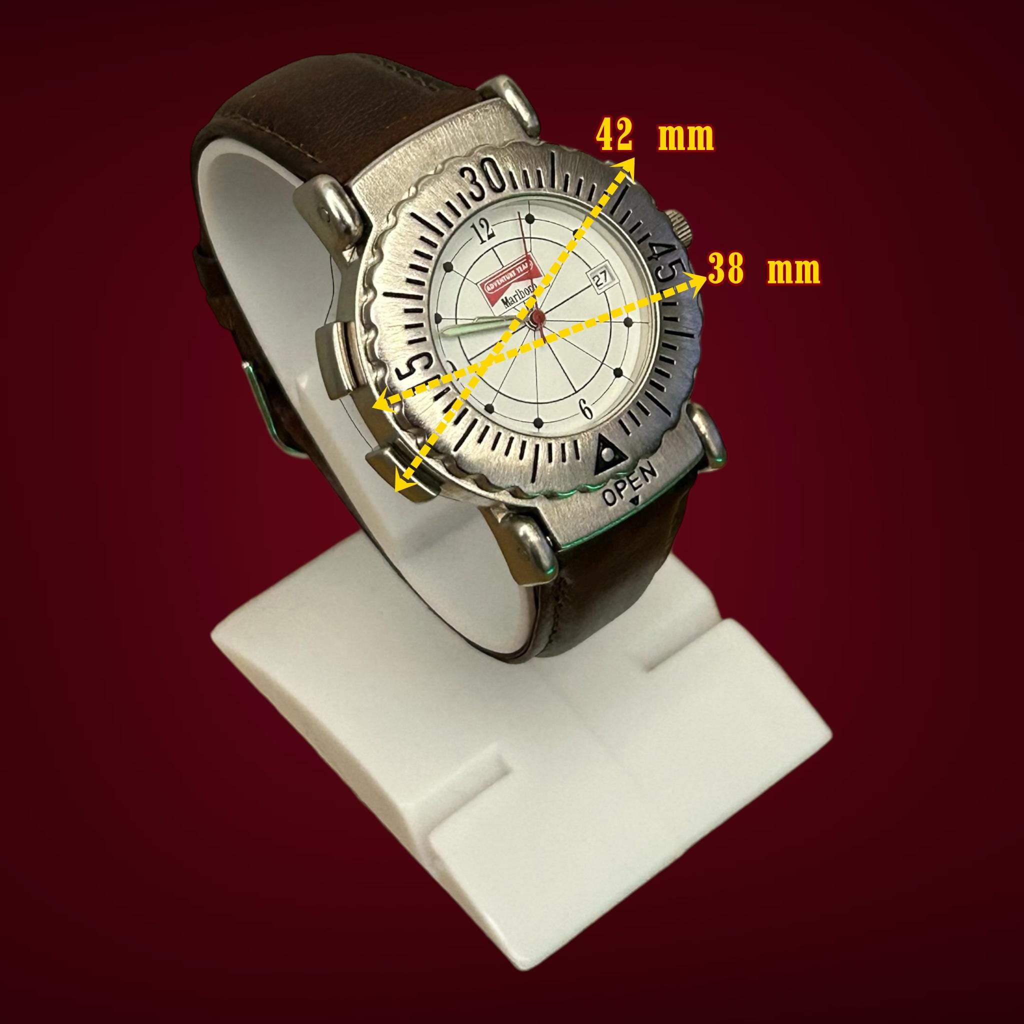 Never Been Used Marlboro Wrist Watch, With Compass JAPAN - Etsy Norway