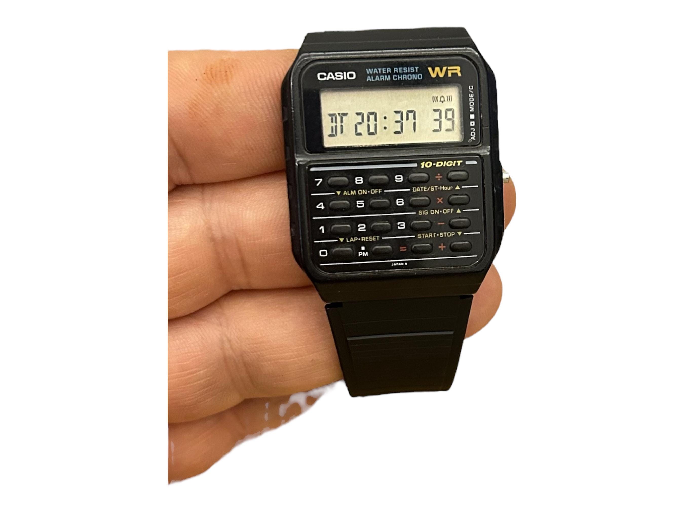 Rare Casio Ca-61w Watch Japan 10-digit : Mod 481, 1980s .fast