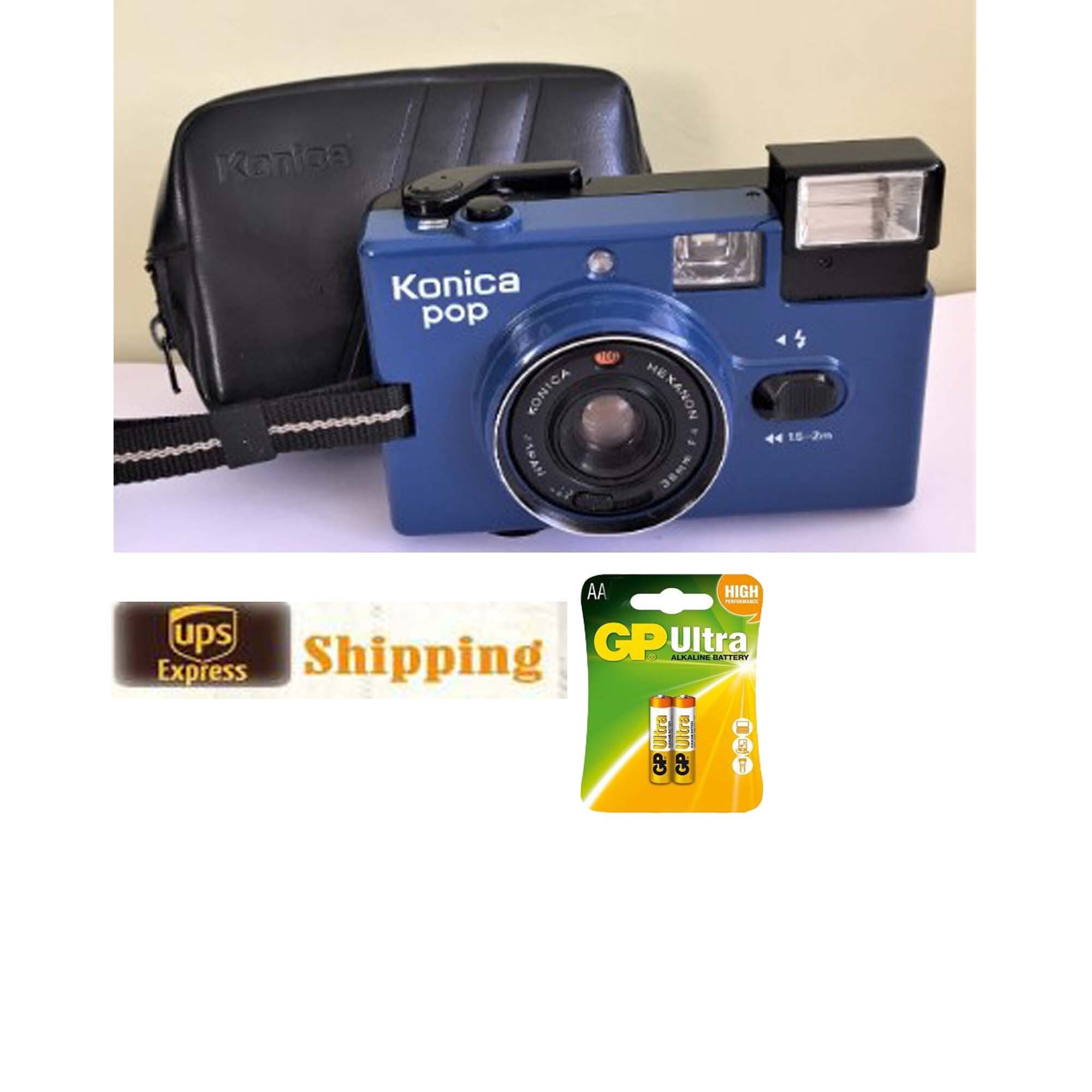 フィルムカメラ Konica POP ブルー RARE BLUE Konica POP 35mm Film Point & Shoot Camera Vintage