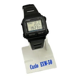 Orologio digitale Casio EXW-50/Calorie Jog Walk in ottime condizioni / Casio Tin BOX/ MOD:611 Giappone T/ Raro orologio vintage da uomo fuori produzione/ Nero