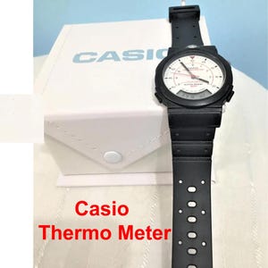 Rare THERMOMETER Casio AW-10, personalized watch, casio vintage watch, watch strap, watch, mens watch , retro watch, watch for him,