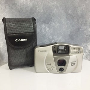 Canon Sure Shot Owl /35mm Film Camera /Silver Color/  Working and Tested/  1990s. Vintage Camera/