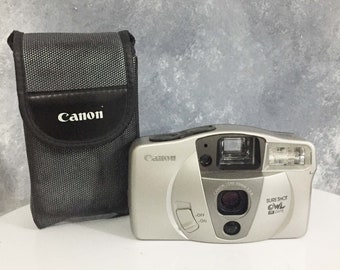 Canon Sure Shot Owl /35mm Film Camera /Silver Color/  Working and Tested/  1990s. Vintage Camera/
