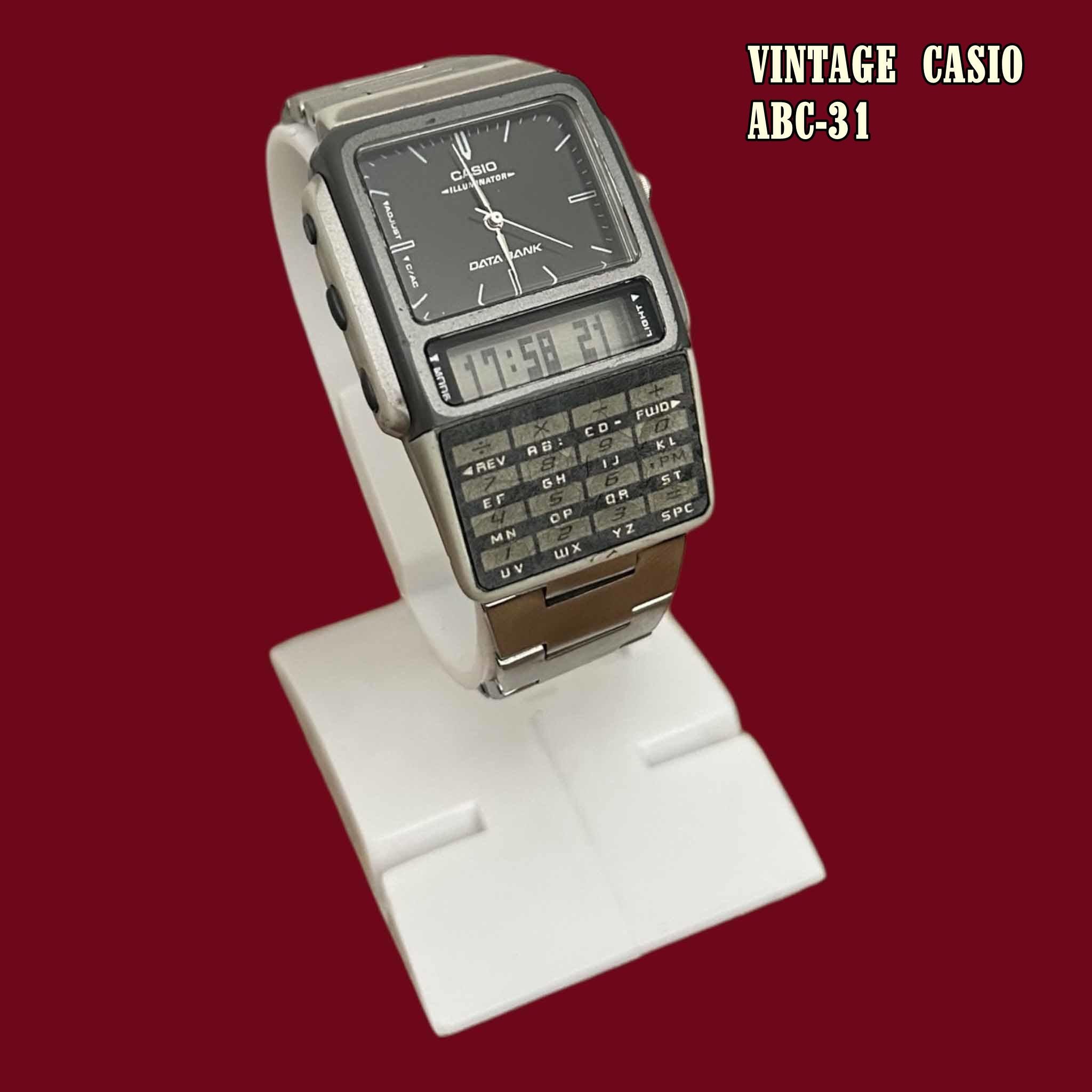 Vintage Casio ABC-31 Calculator Watch - Digital Data Bank
