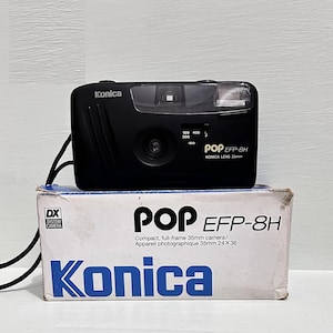 Unused Boxed Konica POP EFP-8 Vintage/ Camera Analogue KONICA /35mm point and shoot Film Camera/ Konica Lens 35 mm. / Great condition