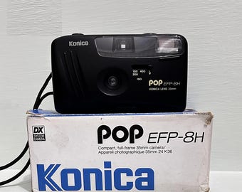 Unused Boxed Konica POP EFP-8 Vintage/ Camera Analogue KONICA /35mm point and shoot Film Camera/ Konica Lens 35 mm. / Great condition