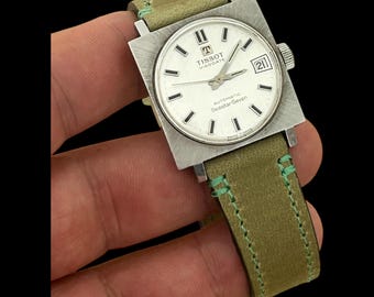 RARE Tissot Visodate Seastar Seven Automatic Calendar Date Stell Case, Swiss Made 1970s