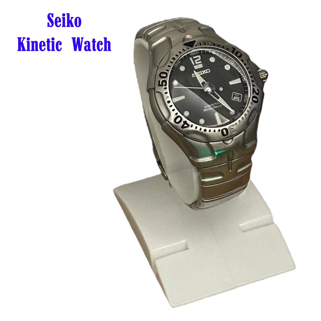 Vintage Seiko Kinetic Auto Relay/ 5J22-0A10 1 1/2in N. O. S.