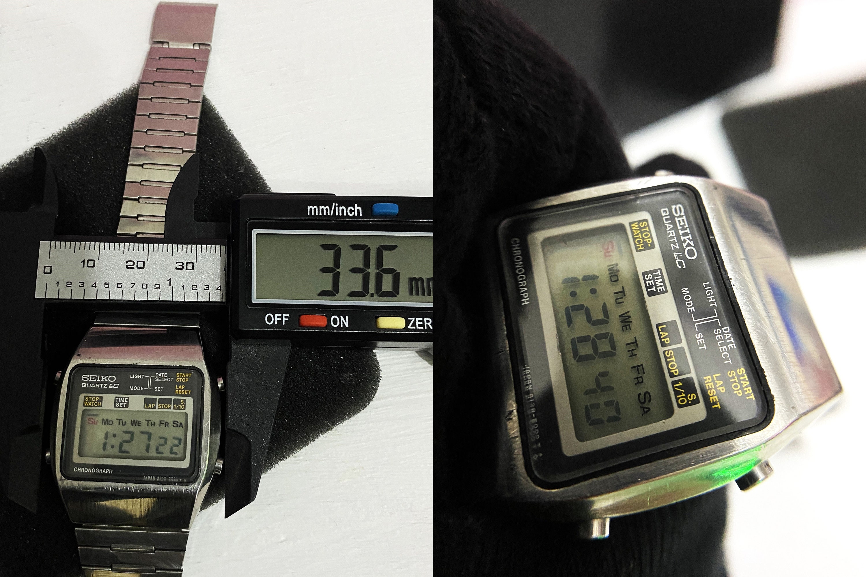 Vintage Seiko Lc Chronograph / A128-5000 / 1978 Seiko 12kt Silver Color ...