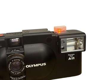 Olympus XA 35mm Film Camera With A11 Flash, Retro Point-and-shoot