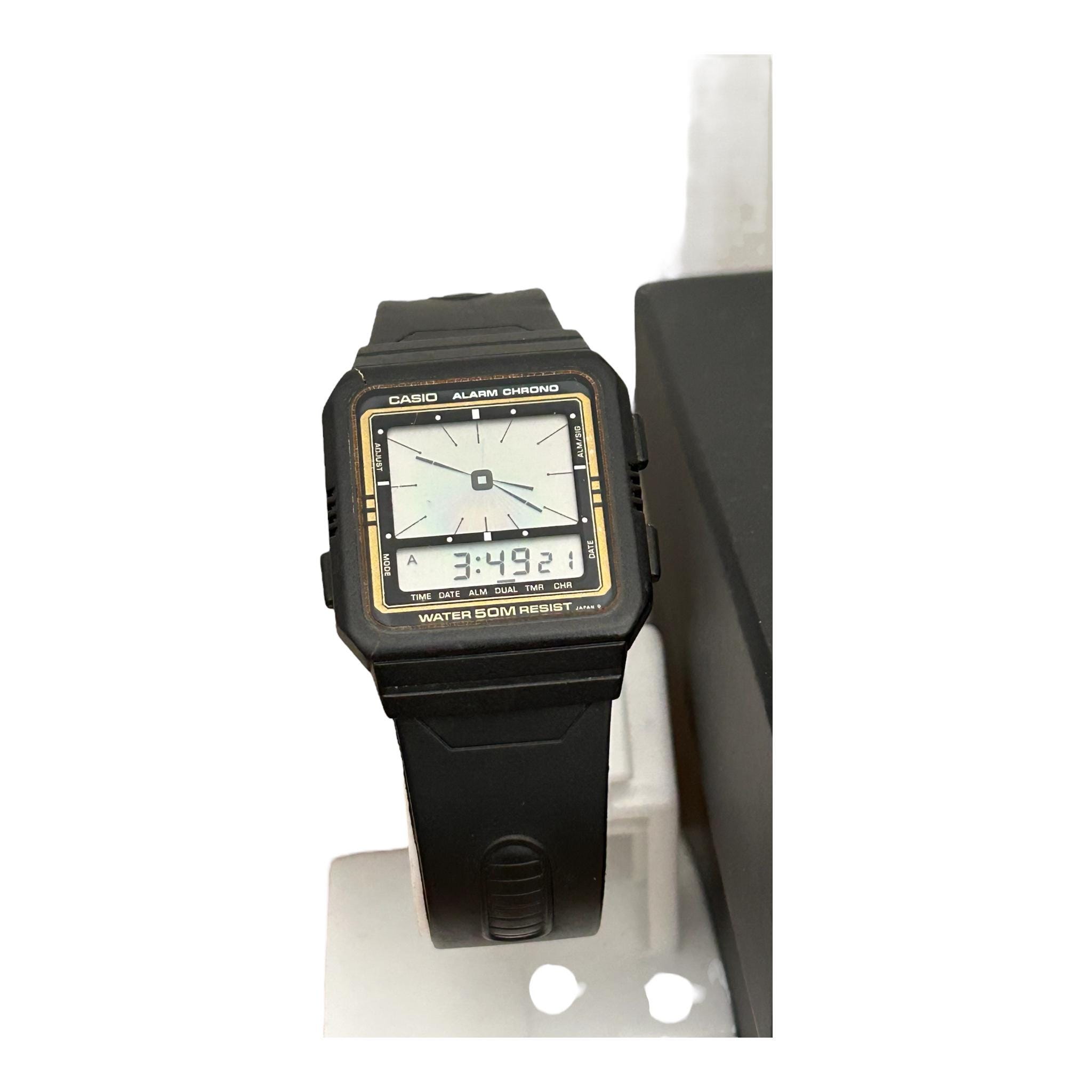 ULTRA RARE Vintage Casio AE-9W Ana Digi Watch Mod : 188 , Japan
