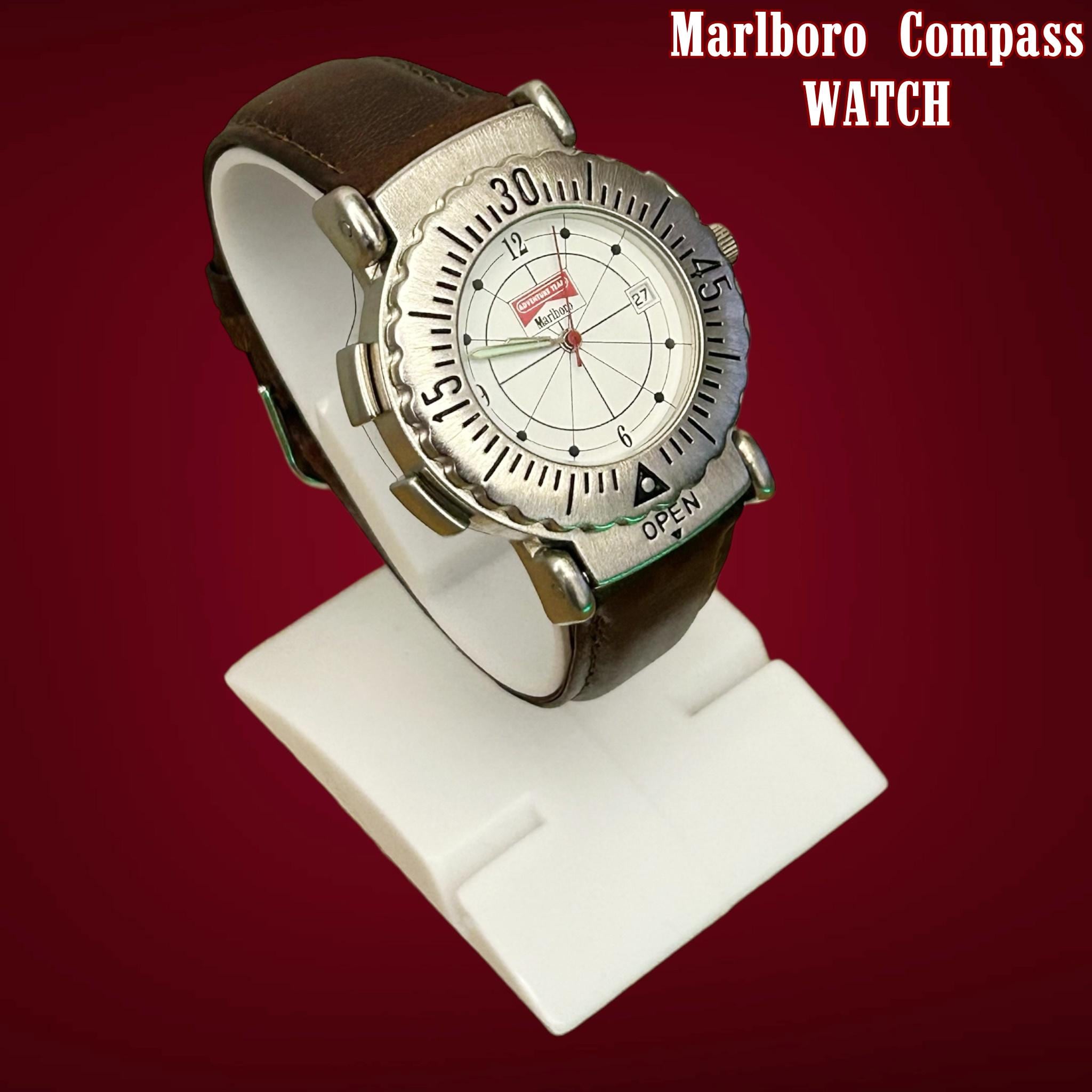 Never Been Used Marlboro Wrist Watch, With Compass JAPAN - Etsy
