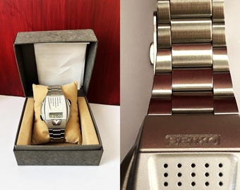 UNUSED Collectible Seiko Talking Men's A860-4001 Rare