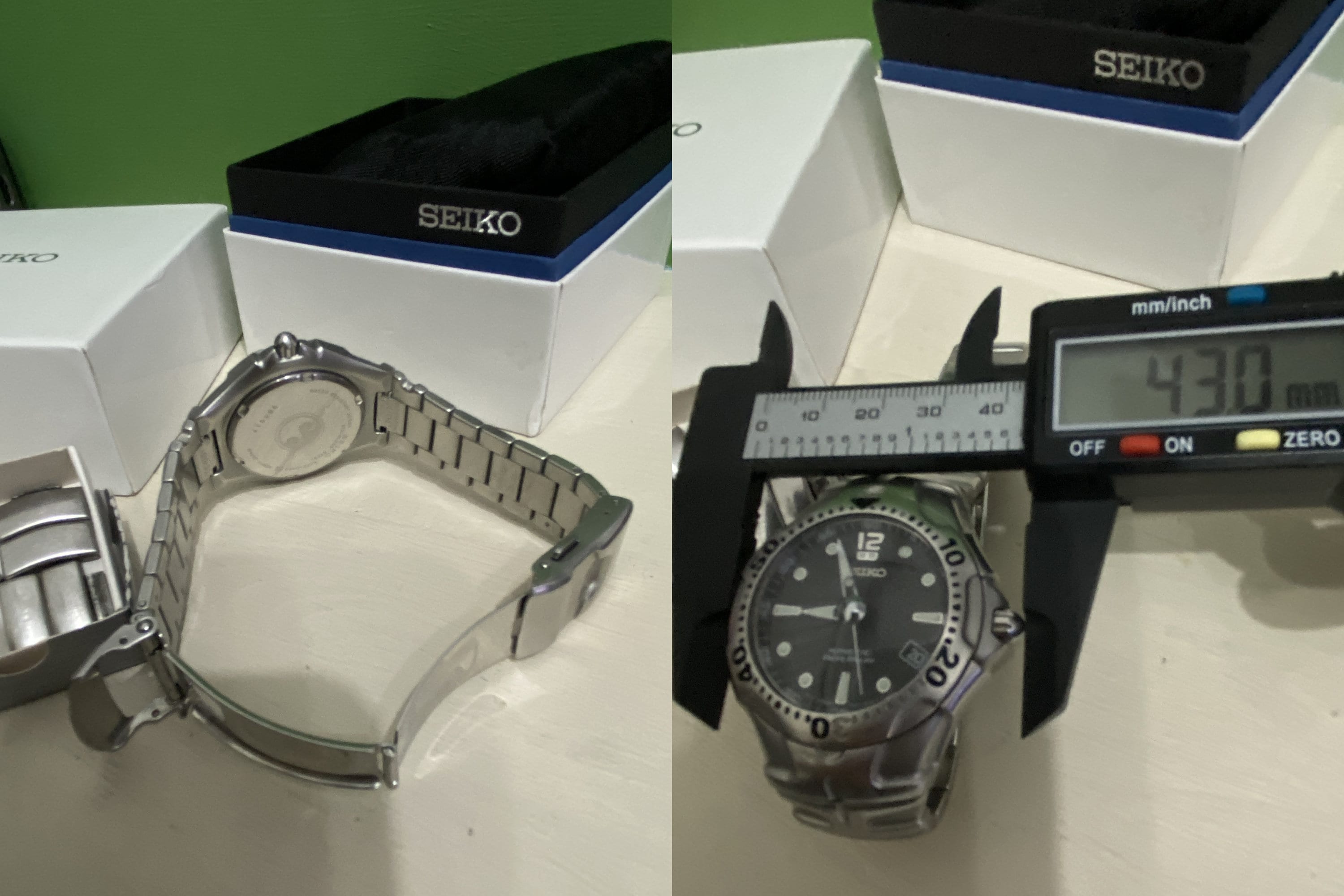 Vintage Seiko Kinetic Auto Relay/ 5J22-0A10 1 1/2in N. O. S. All