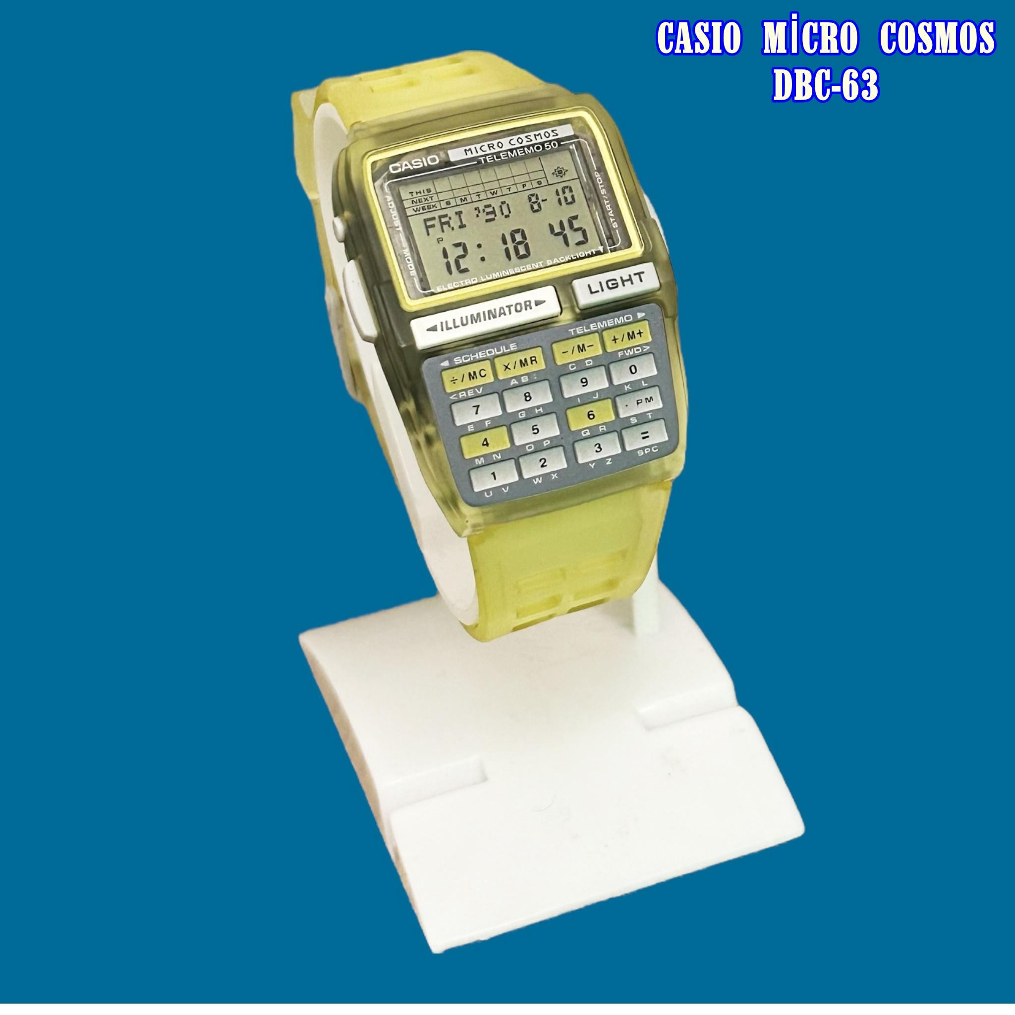 Unused Vintage RARE Nos Casio Dbc-63 Micro Cosmos Telememo 50