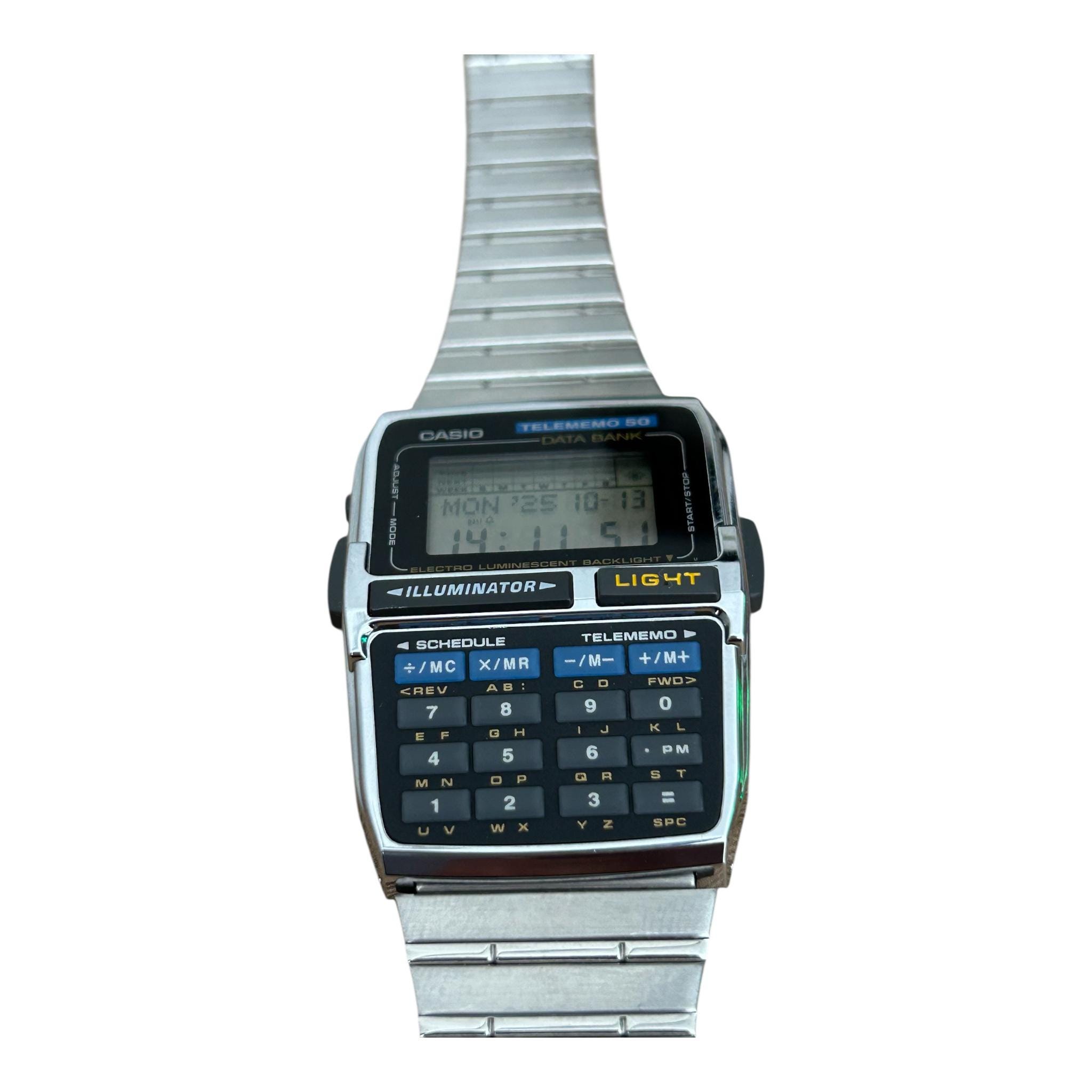Execelent Nos Casio Dbc-63 Databank Telememo 50 Memory Calculator