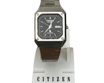 CITIZEN EXCEED 80s ヴィンテージ 薄型 クォーツ 稼働品 Vintage 1982 Citizen Exceed 1930-191081 |super Hard Alloy Case