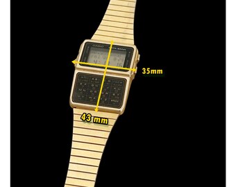 Vintage Gold Tone Casio Calculator Watch DBC-610: Rare 1990s