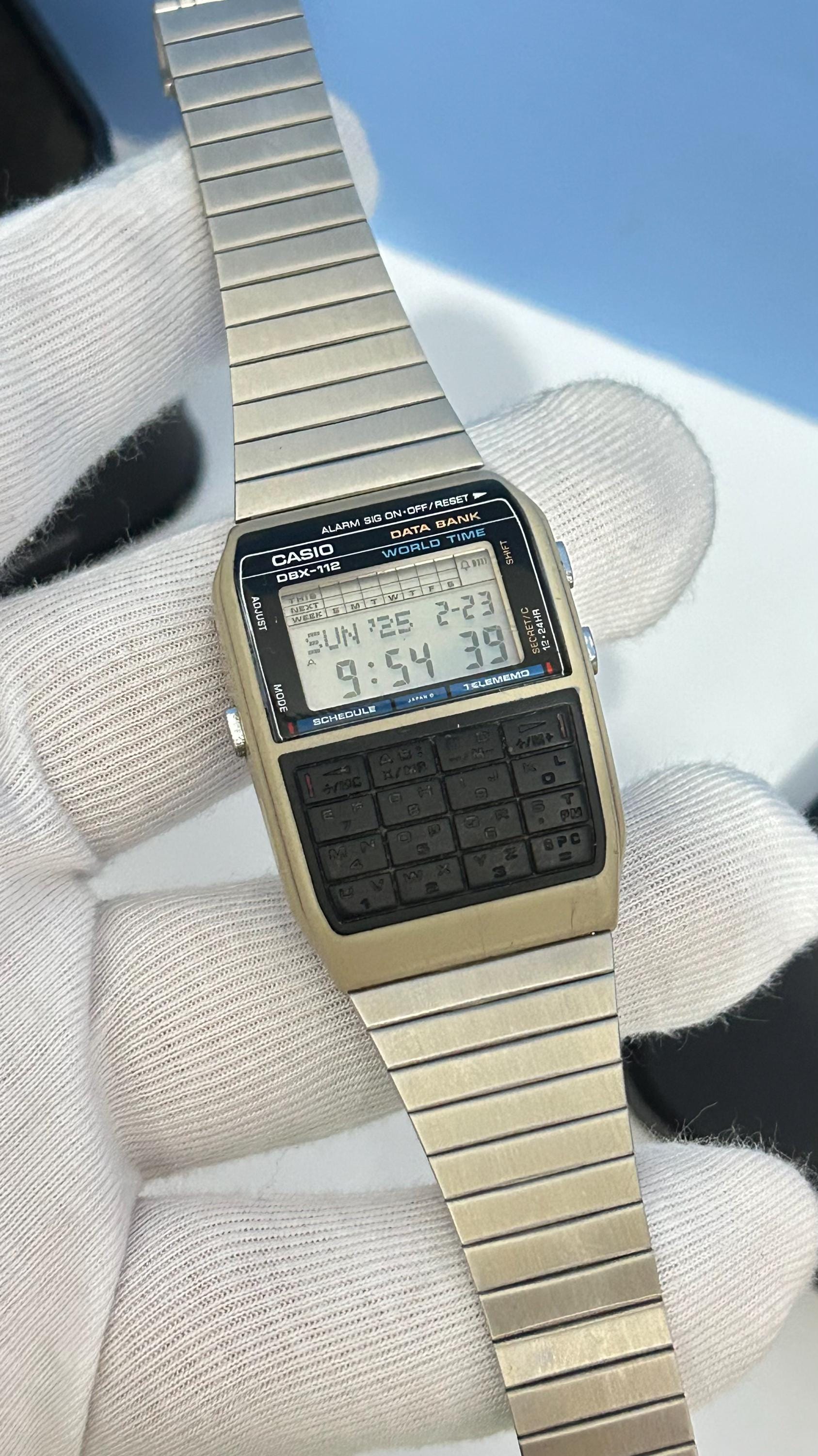 CASIO ヴィンテージ データバンク DBX-112、レトロ、オメガ カシオ 