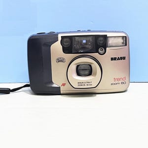 BRAUN Trend Zoom 60 Kompakte 35 mm Point and Shoot Film Kamera Original Tasche