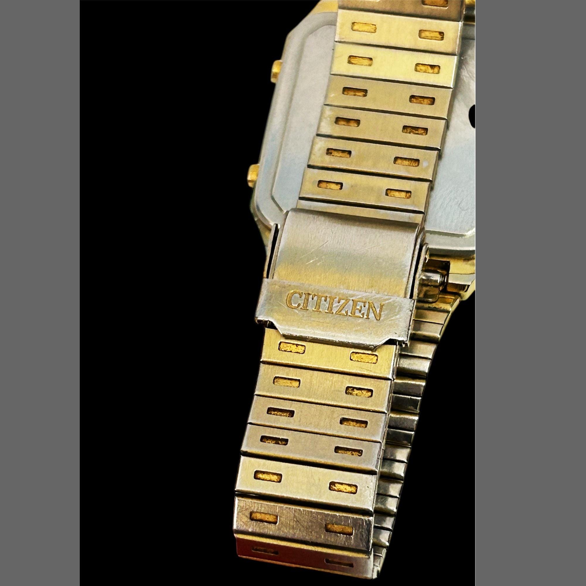 80's CITIZEN ANA-DIGI TEMP ヴィンテージ Vintage CITIZEN Ana-digi Temp Gold Color 8980-084900 Y Wrist