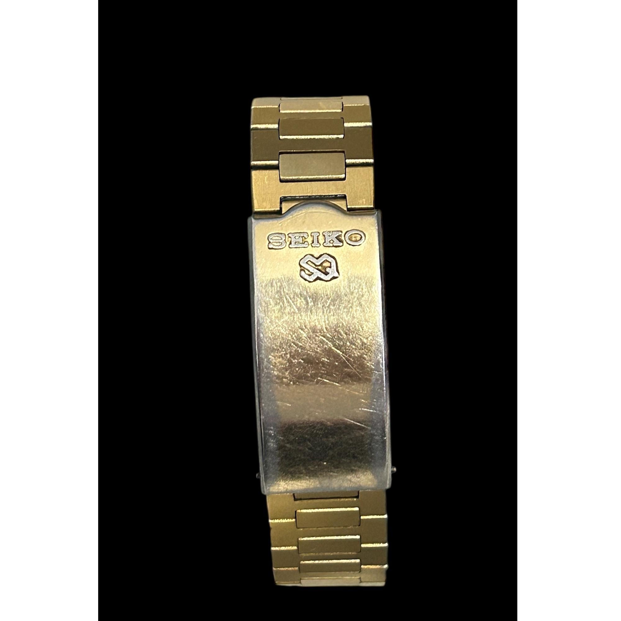 RARE Vintage 1980s Seiko Watch A639-5009 , Gold Tone, Collectible