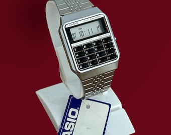 UNUSED RARE Vintage Casio CA-602 Digital Watch: Rare 10-Digit Model with Steel Strap
