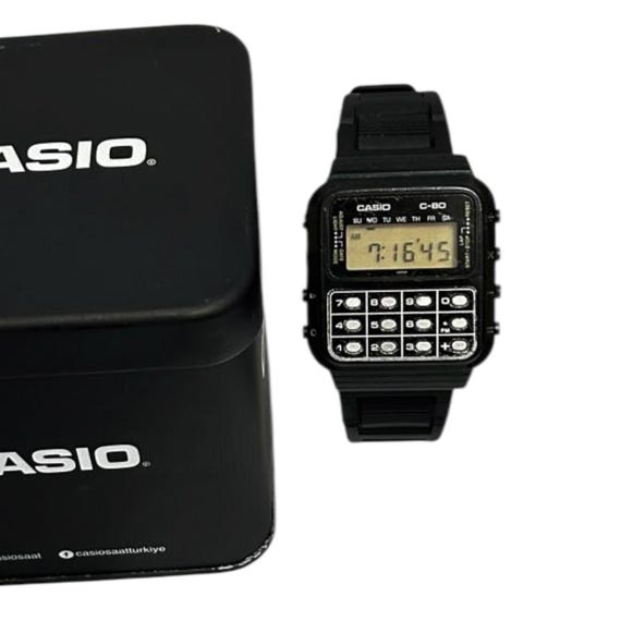 レア CASIO C-80 calculator デジタル腕時計 Vintage Casio C-80 Calculator/ Watch Module 133 Graphing