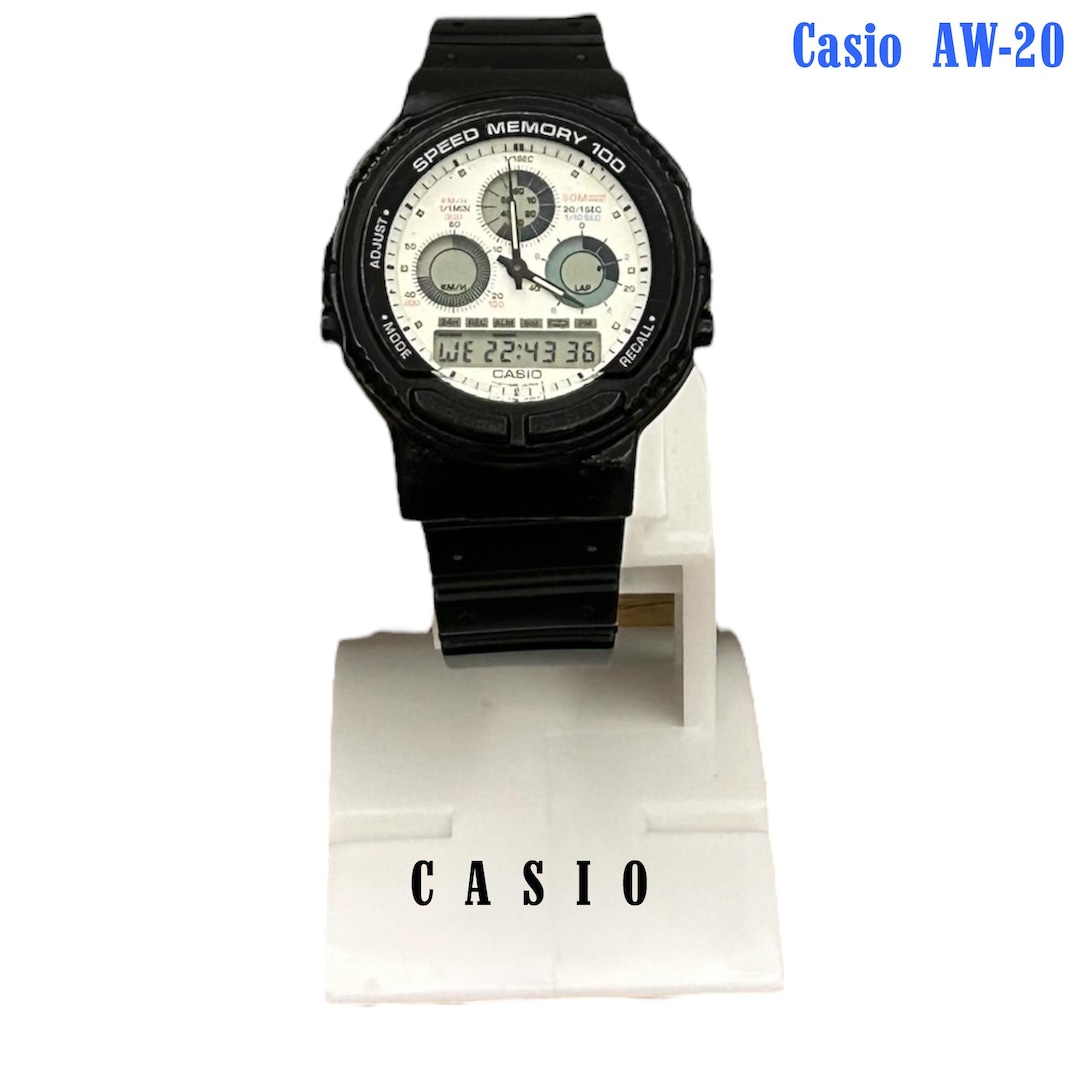 Vintage Casio Aw-20/ Module 384 Speed Memory 100 Mens Watch