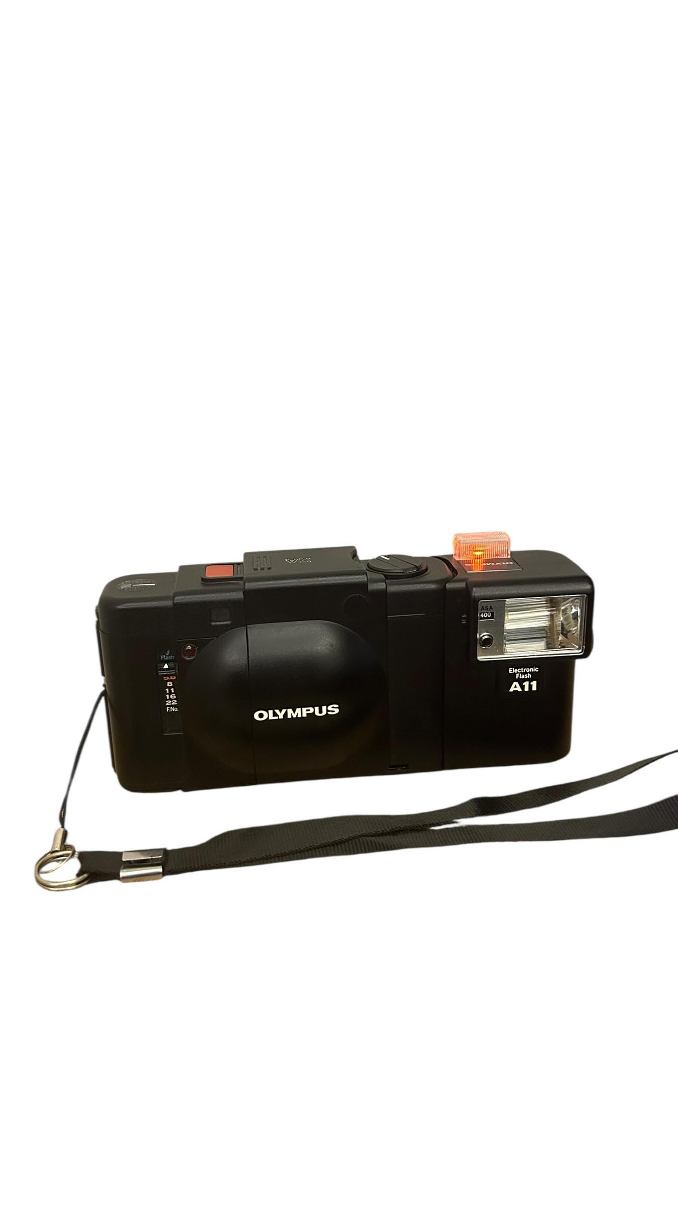 Olympus XA 35mm Film Camera With A11 Flash, Retro Point-and-shoot