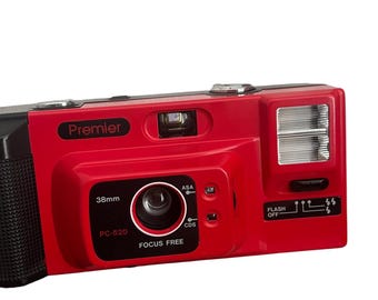Unused Premier PC-520 Vintage 35mm Film Camera – Red, Unused